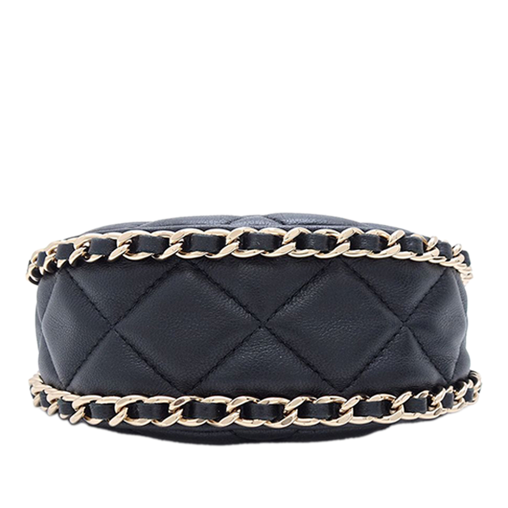 Pre-Loved Chanel Mini Quilted Lambskin Chain Around Hook Hobo - Picture 3 of 12